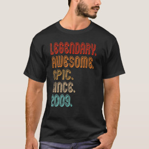 Camiseta Vintage 2009 13 Birthday Legendário Epic Espetacul