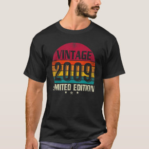Camiseta Vintage 2009, 14, Aniversário
