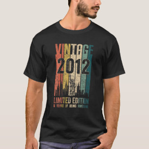 Camiseta Vintage 2012 Limited Edition Birthday Gifts 10 Yea
