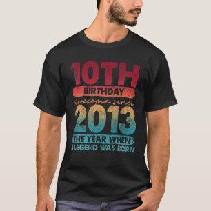 Camiseta Vintage 2013 10 Year Old Gifts Limited Edition 10T