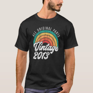 Camiseta Vintage 2013 9th Birthday Classic Retro 9 Anos O