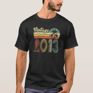 Camiseta Vintage 2013 Feita Em 2013 9º Aniversário De 9 Ano