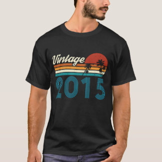 Camiseta Vintage 2015 Aniversário Vintage Retro menino Vint