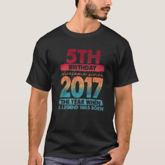 Camiseta Vintage 2017 Limited Edition 2017, 5 de 5 anos