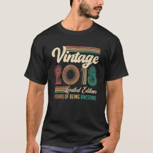 Camiseta Vintage 2018, 5, Aniversário