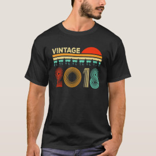 Camiseta Vintage 2018 - Aniversário de 5 de 5 anos