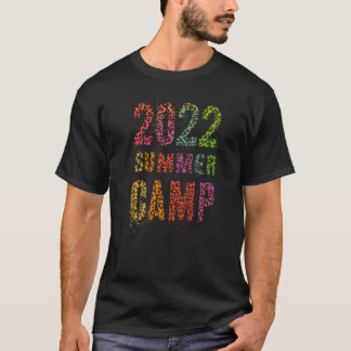 Camiseta Vintage 2022 Summer Camp Leopard Print Funcionario