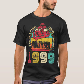 Camiseta Vintage 23rd Birthday Incrível Desde novembro de 1