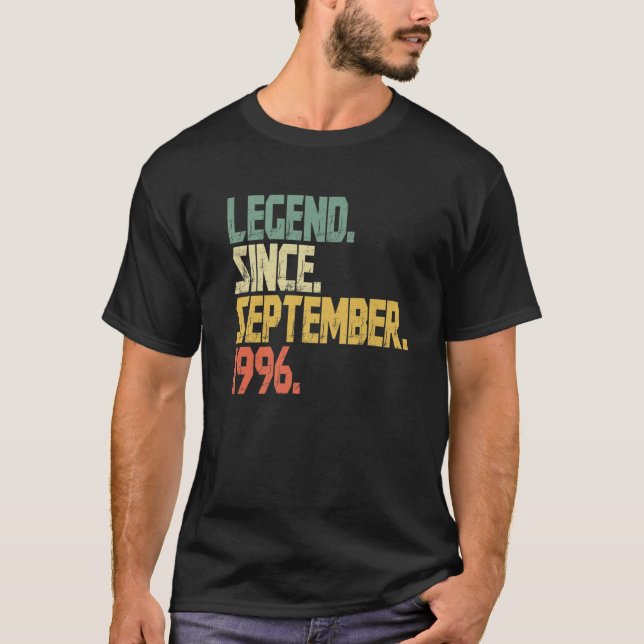 Camiseta Vintage, 25 Anos - Legenda Engraçada Desde Setembr (Frente)