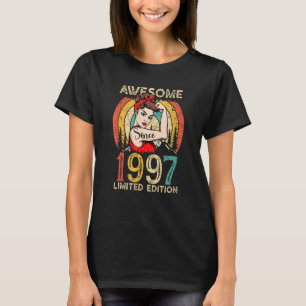 Camiseta Vintage 25 Birthday Para Mulheres Espetaculares De