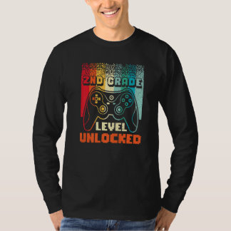Camiseta Vintage 2nd Grade Level Unlocked Video Game Back t