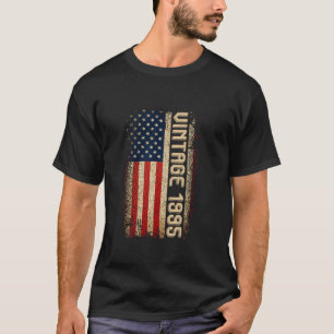 Camiseta Vintage, 30 anos, 1995, 30 de Bandeira Americana