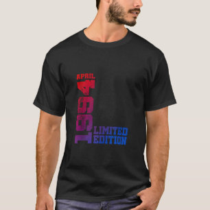 Camiseta Vintage 30 Birthday I Limited Edition Abril 1994 T