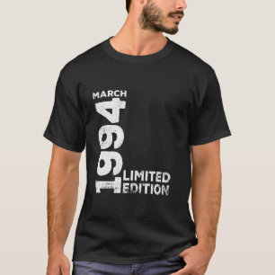 Camiseta Vintage 30 Birthday I Limited Edition março 1994 L