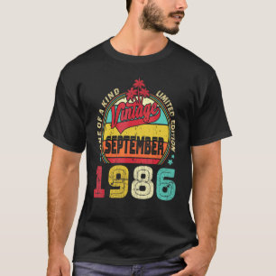 Camiseta Vintage 36º Aniversário Incrível Desde Setembro de