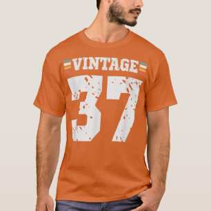 Camiseta Vintage, 37 anos, feliz 37 anos, diversão de anive
