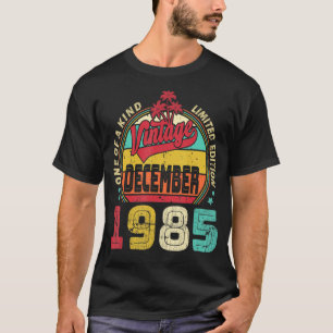 Camiseta Vintage 37th Birthday Incrível desde dezembro de 1