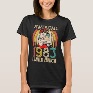 Camiseta Vintage 39 Anos de Idade para Mulheres Melhor de 1