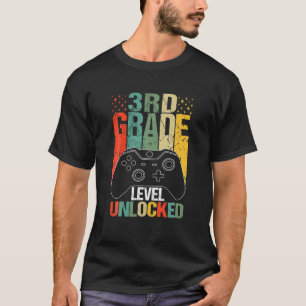 Camiseta Vintage 3Rd Graus Desbloqueado Vídeo Gamer Voltar