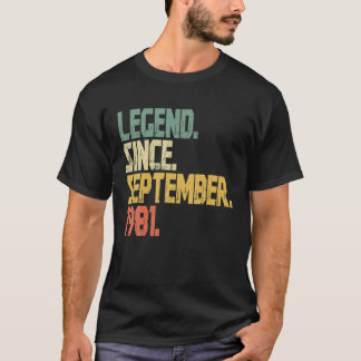 Camiseta Vintage, 40 Anos - Legenda Engraçada Desde Setembr