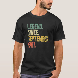 Camiseta Vintage, 40 Anos - Legenda Engraçada Desde Setembr