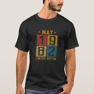 Camiseta Vintage 40Th Birthday May 1982 Born In 1982 40 Yrs