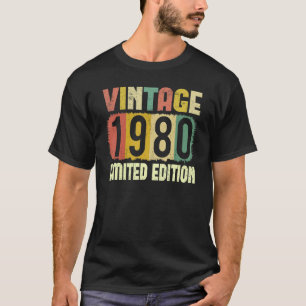 Camiseta Vintage 43 Decorações de Aniversário Homens 43º BD