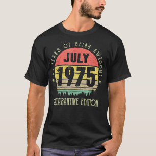 Camiseta Vintage 45 Anos Sendo Incrível Julho De 1975 Quara