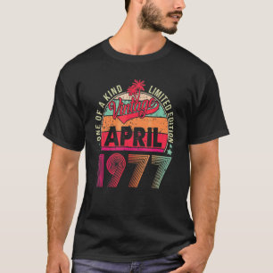 Camiseta Vintage 45th Birthday Incrível desde abril de 1977