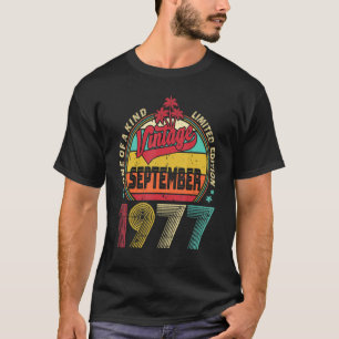 Camiseta Vintage 45th Birthday Incrível desde setembro de 1