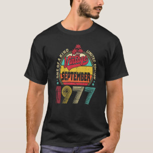 Camiseta Vintage 45th Birthday Incrível desde setembro de 1