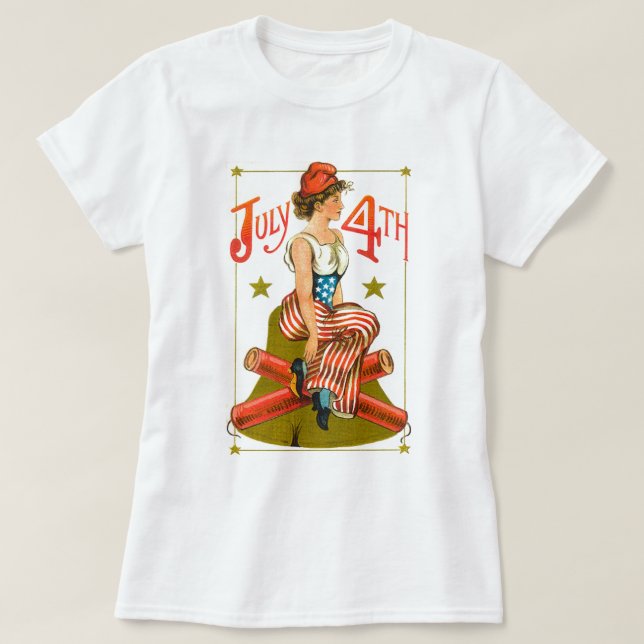 Camiseta Vintage 4 de julho (Frente do Design)