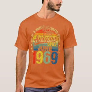 Camiseta Vintage 53 Anos De Idade Junho 1969 Decorações 53º