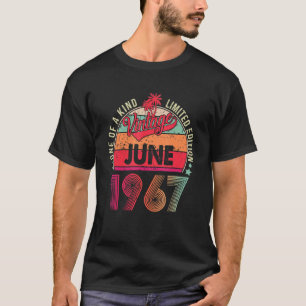 Camiseta Vintage 55th Birthday Incrível desde junho de 1967