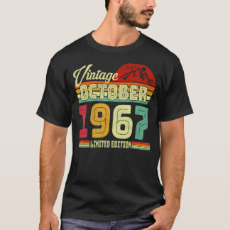Camiseta Vintage 55th Birthday Incrível desde outubro de 19