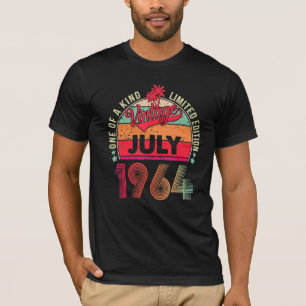Camiseta Vintage 58th Birthday Awmanutenção desde julho de