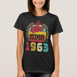 Camiseta Vintage 59th Birthday Incrível desde dezembro de 1