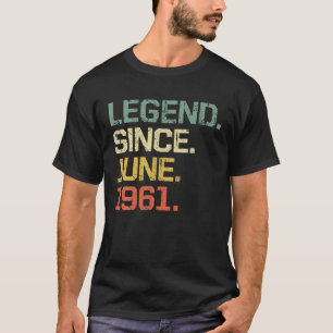 Camiseta Vintage, 60 anos, lenda masculina desde 19 de junh