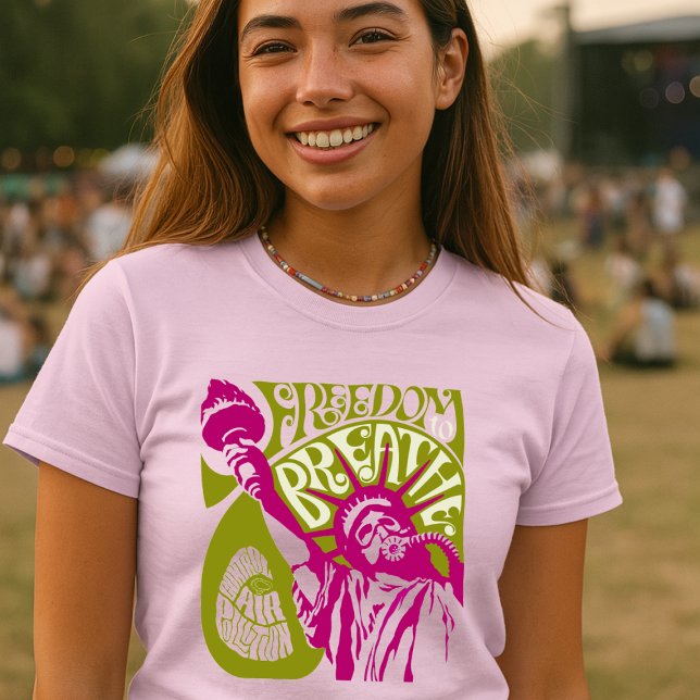 Camiseta Vintage 60's Freedom To Breath Environmental (Criador carregado)
