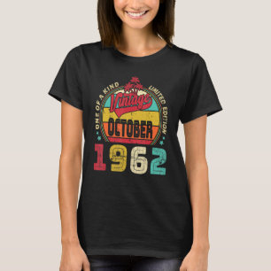 Camiseta Vintage 60th Birthday Incrível desde outubro de 19