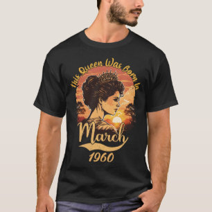 Camiseta Vintage 63º aniversário Esta Rainha Foi Nascer Em