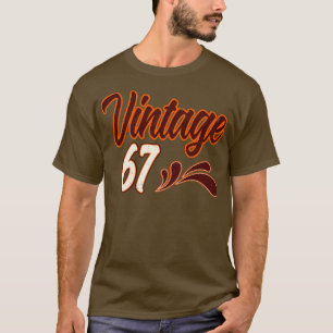 Camiseta Vintage, 67 Anos, Aniversário