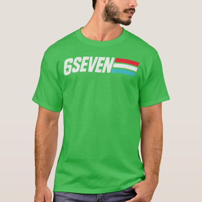 Camiseta Vintage 67 Meme Retro 6 Sete (Frente)