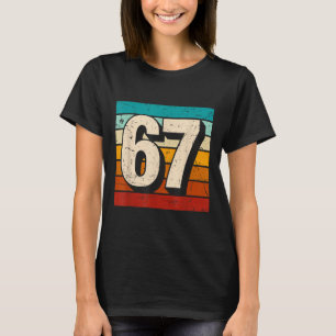 Camiseta Vintage 67 Meme Retro Número Seis Sete Engraçado 6
