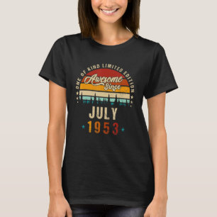 Camiseta Vintage 69th Birthday Incrível desde julho de 1953