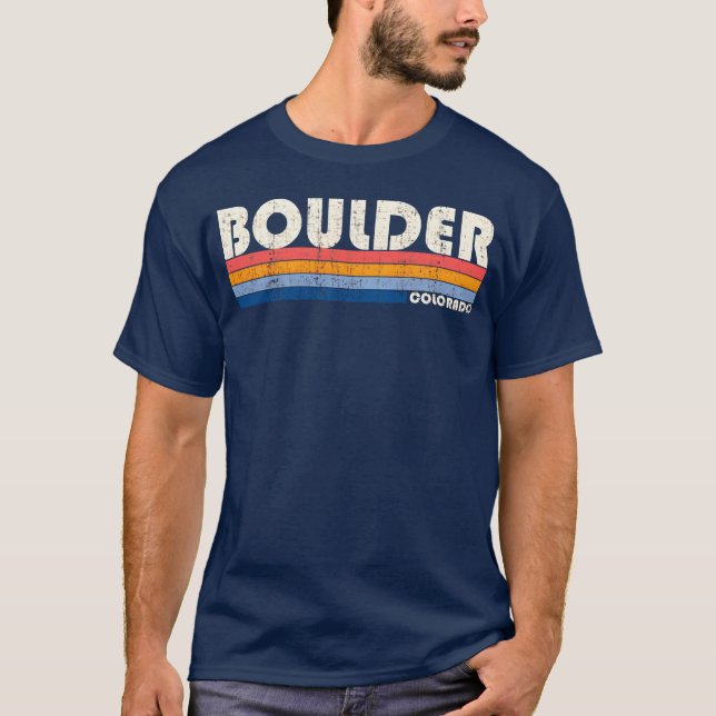 Camiseta Vintage 70S 80S Style Boulder Co girl (Frente)