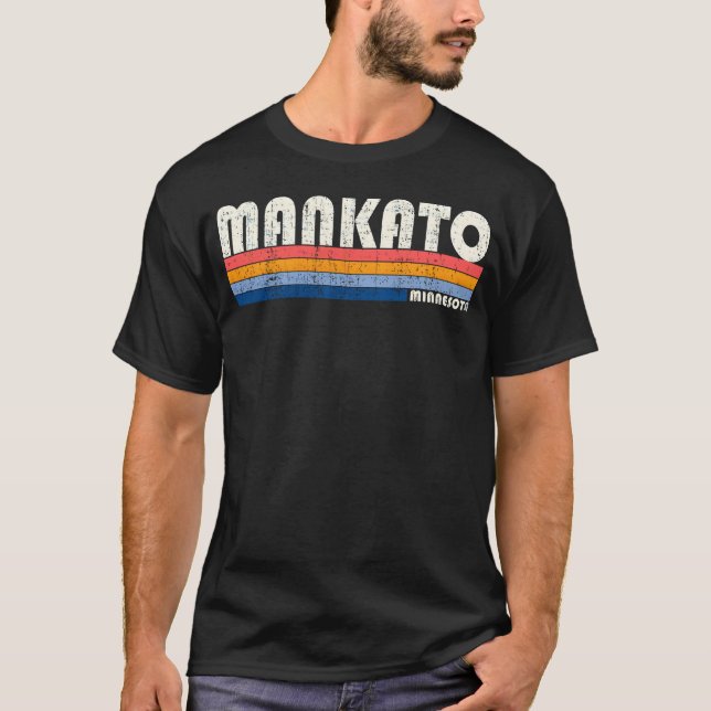 Camiseta Vintage 70S 80S Style Mankato Mn family (Frente)