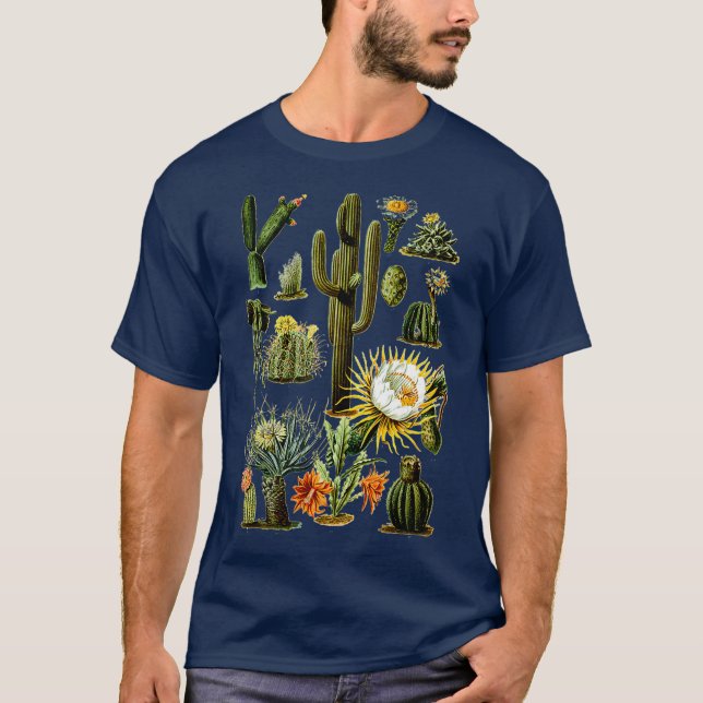 Camiseta Vintage 70s Boho Botany Botânica Cactus Plant (Frente)