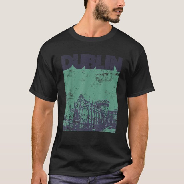 Camiseta Vintage 70s Estilo Dublin Irlanda (Frente)