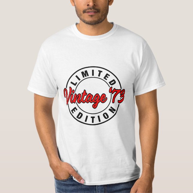 Camiseta Vintage 73 Limited Edition Aniversário (Frente)